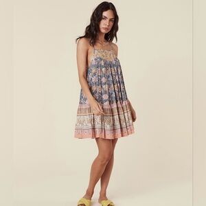 Spell Blue and Pink Mini Dress